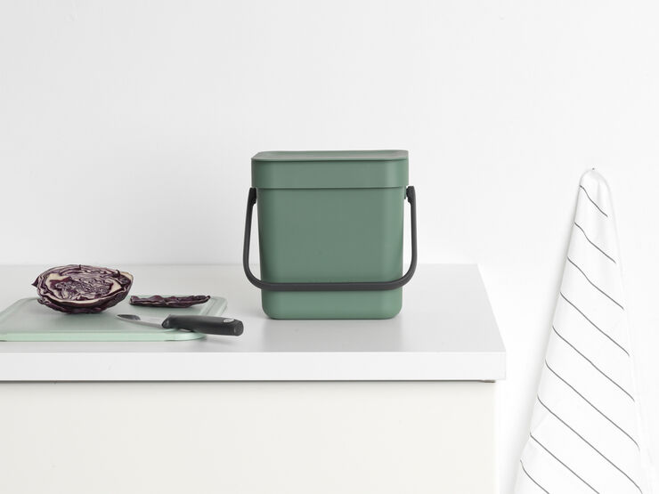 Brabantia Affaldsspand m/låg sort. kon. 3 ltr Fir green