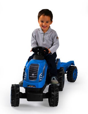 Smoby  Farmer Traktor XL + Tilhenger, Blå