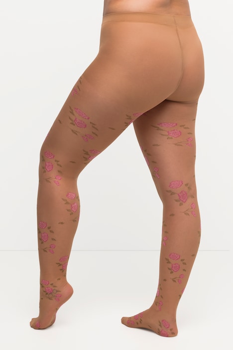 Strumpfhose, florales Muster, 20 den
