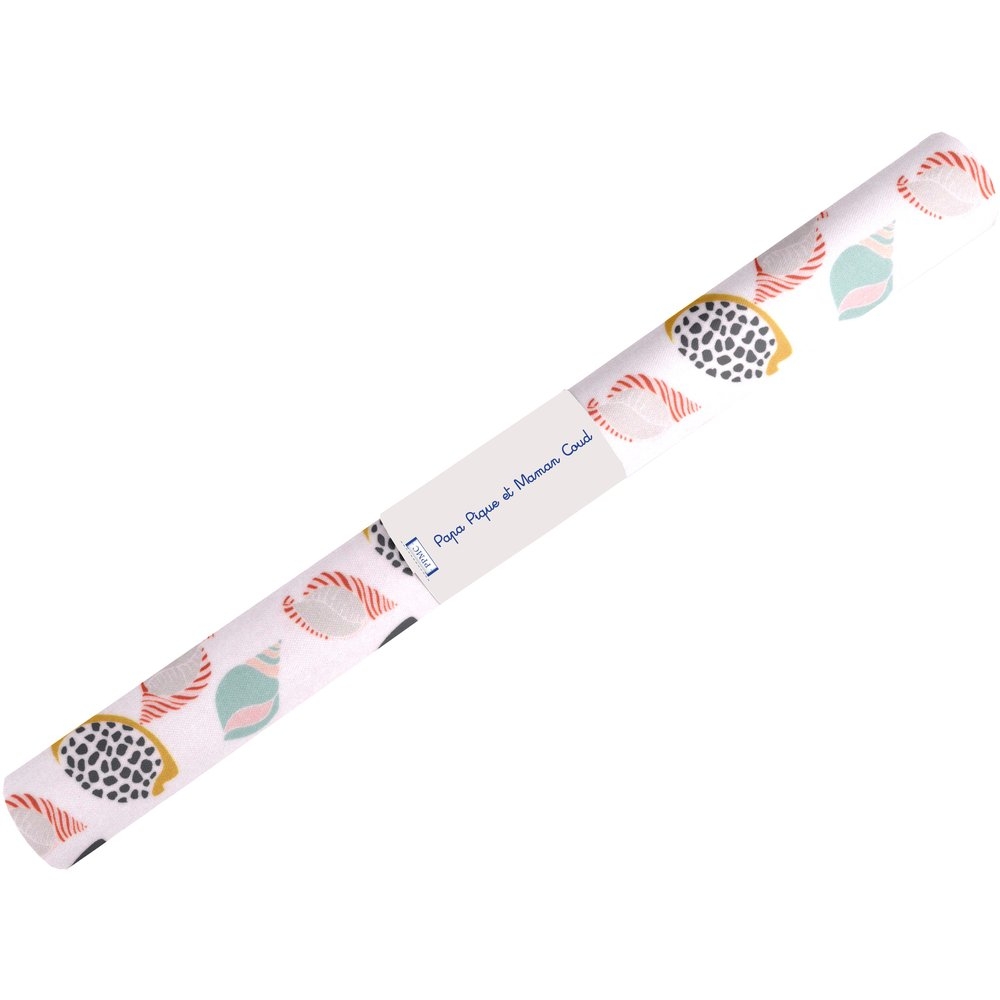 Coupon Tissu Enduit De 35Cm Coquillages Et Crustacés