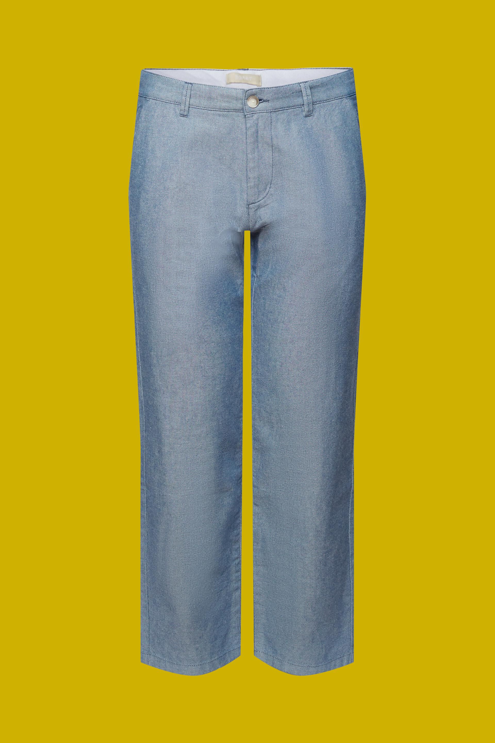 Chino en tissu structuré, 100% coton