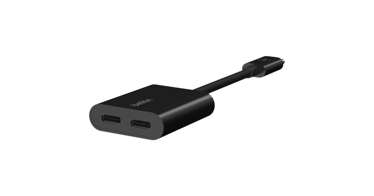 BelkinConnect USB-C audio- en oplaadadapter  (Zwart)