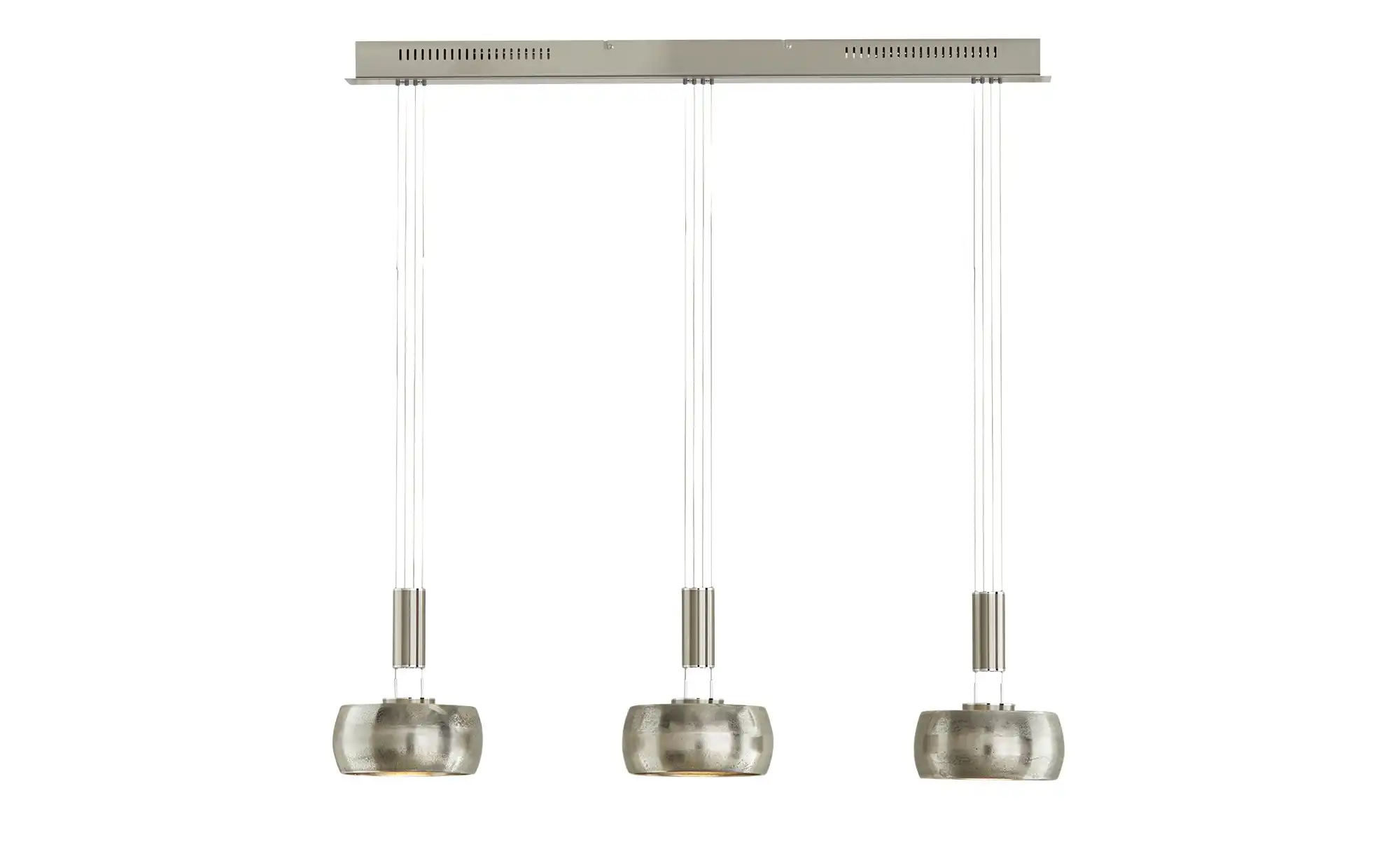Fischer-Honsel LED-Pendelleuchte, 3-flammig, Schirme Nickel-matt antik