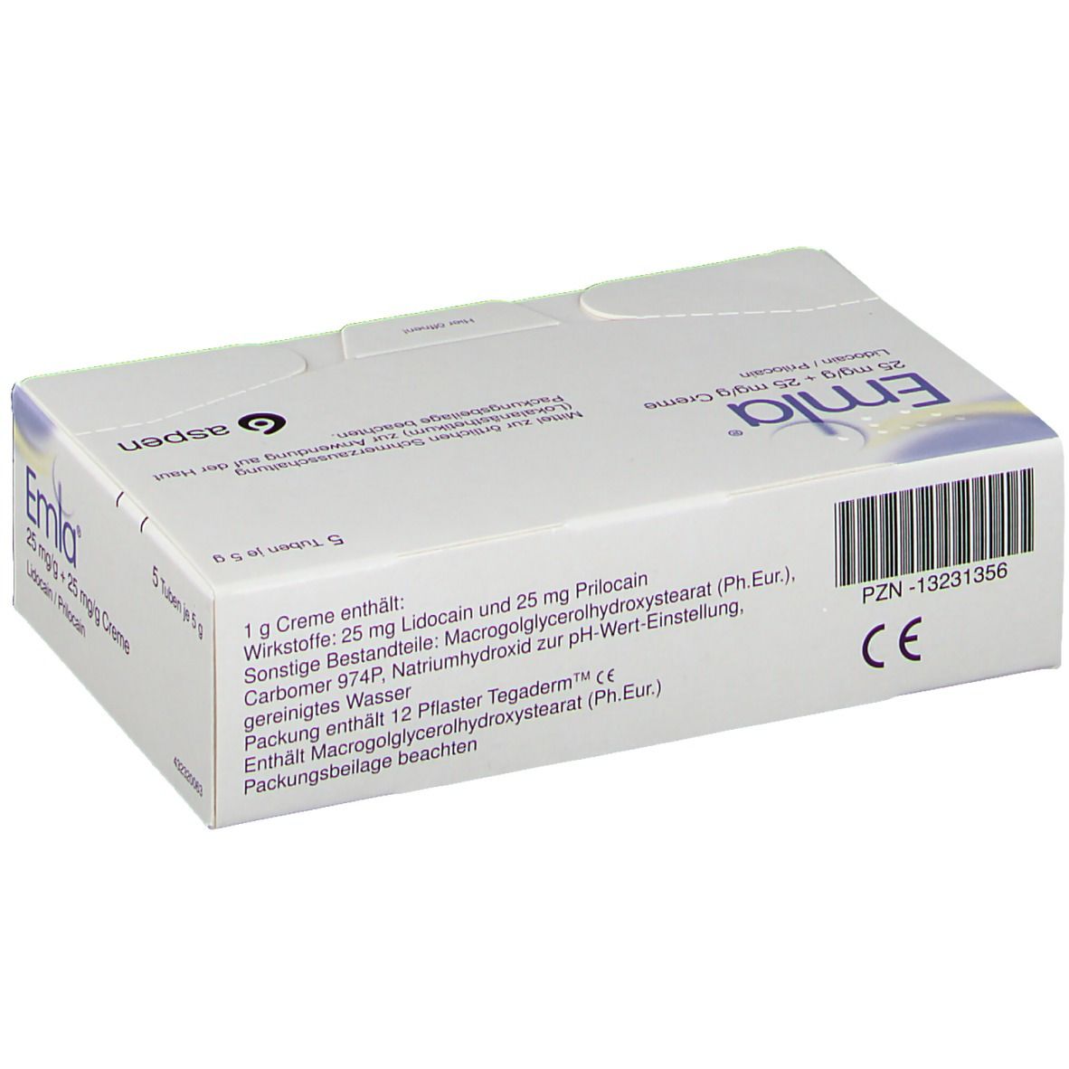Emla® 25 mg/g Lidocain + 25 mg/g Prilocain
