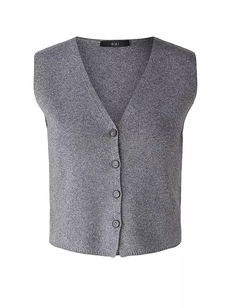 OUÍ Strickgilet grau