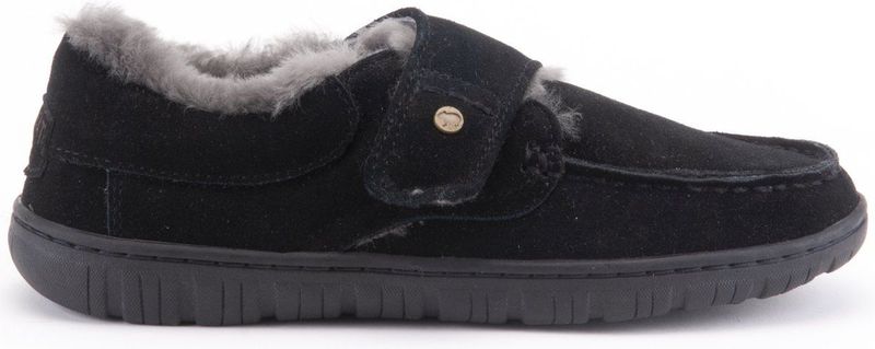 Warmbat - Melton - Pantoffel - Zwart - Suède - Schapenwol Voering