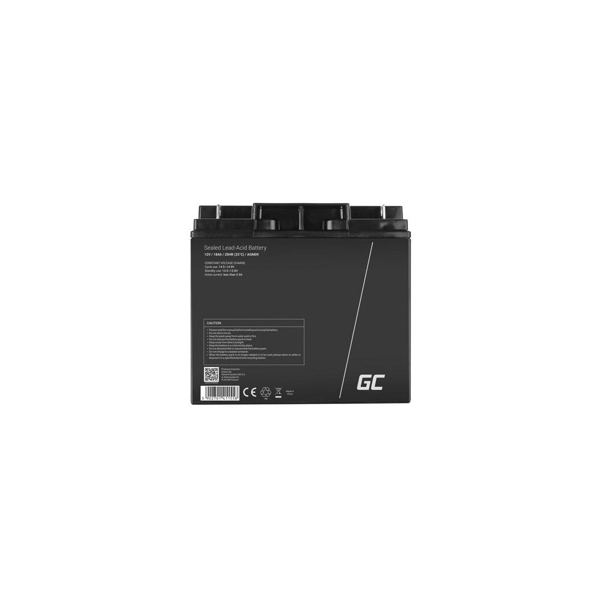 Green Cell AGM Batteri 12V 18Ah