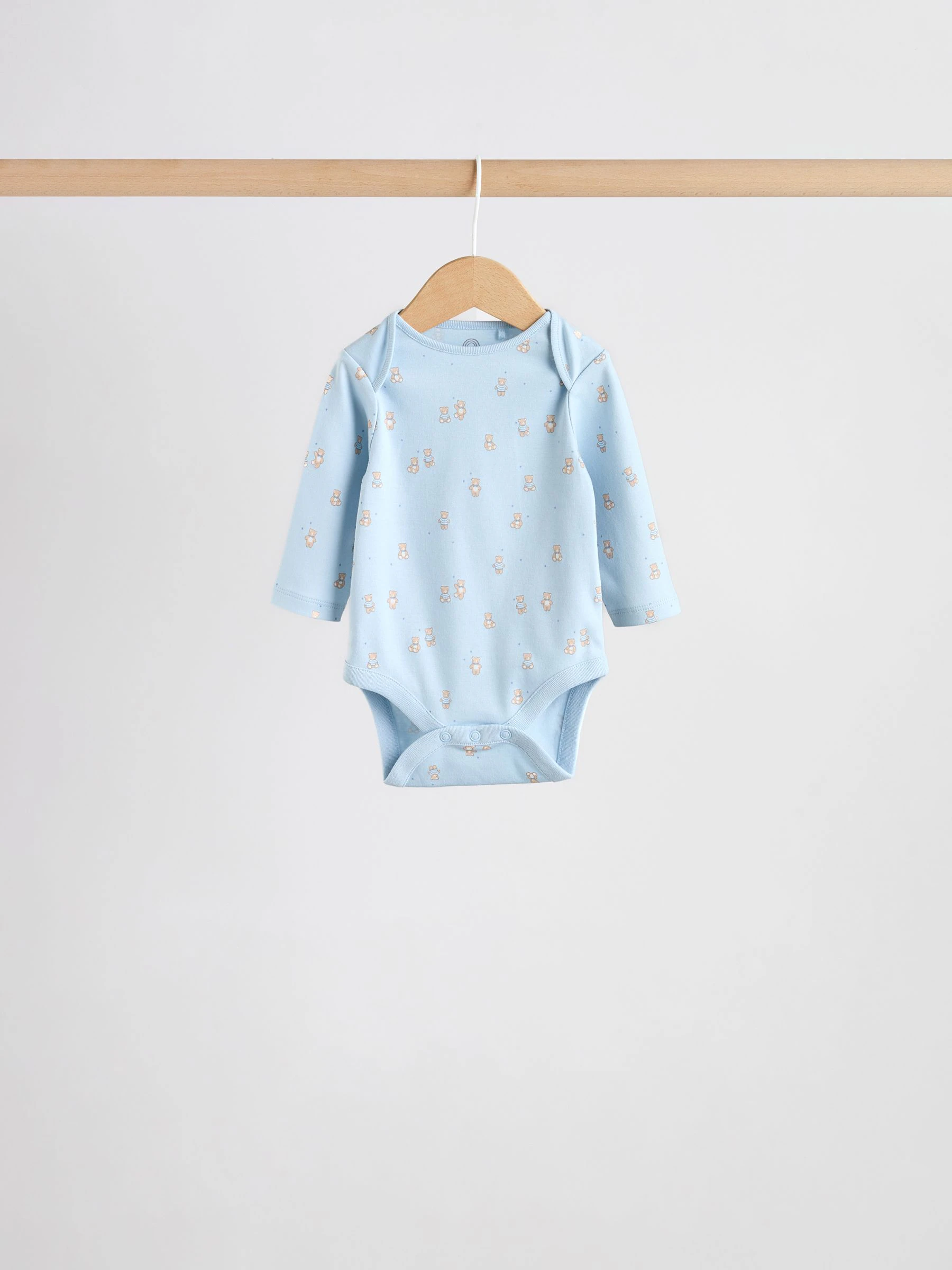 Blauw - Long Sleeved Baby Bear Bodysuit