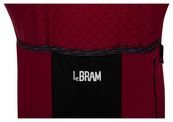 Maillot Manches Courtes LeBram Portillon Bordeaux Coupe Ajustée