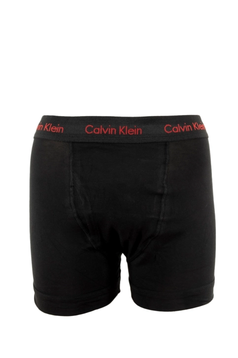 Calecons et slips calvin klein jeans trunk 3pk nc1 black w/ pompian red logos