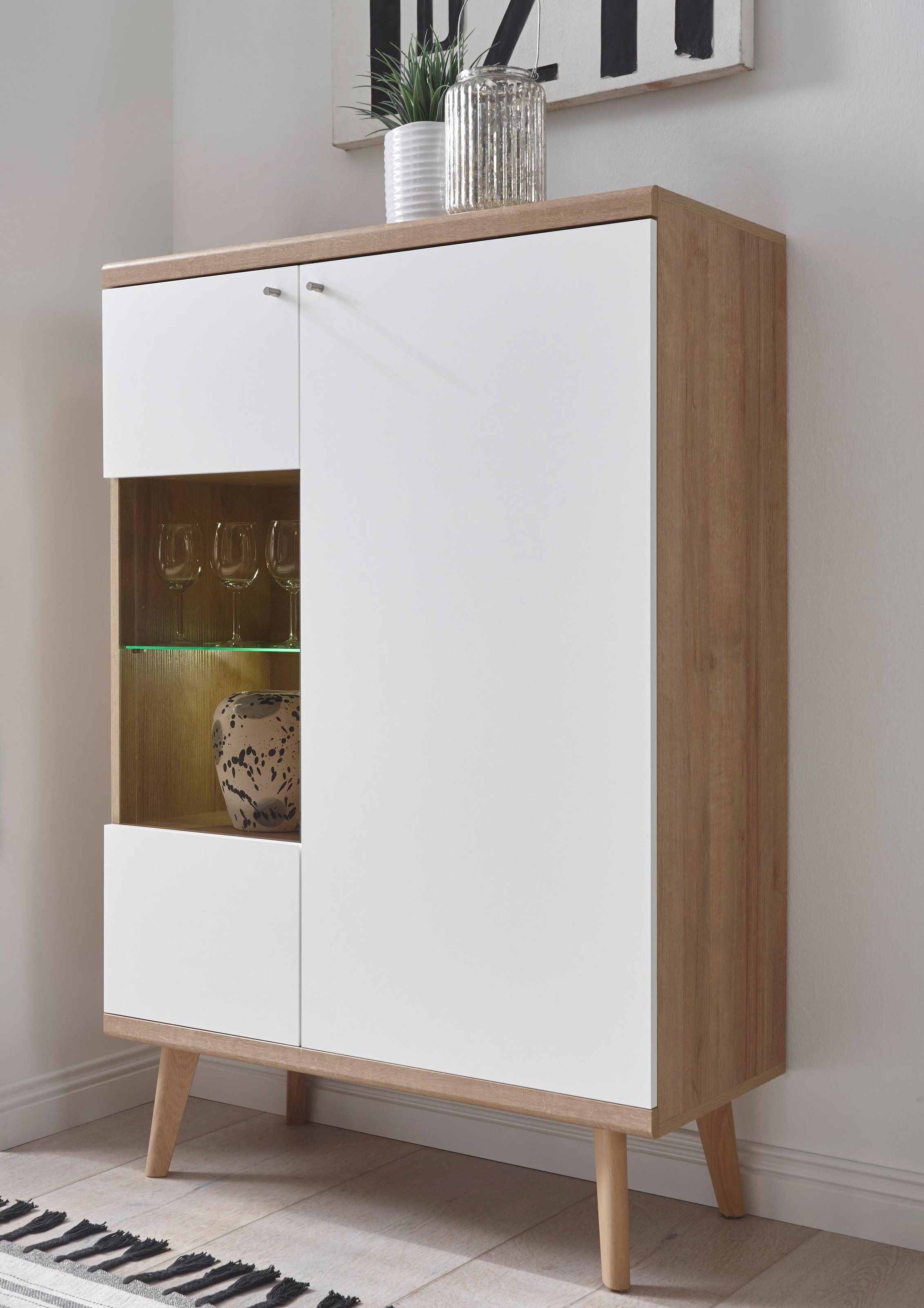 andas Vitrine »Merle« Scandi Design, Höhe 134 cm