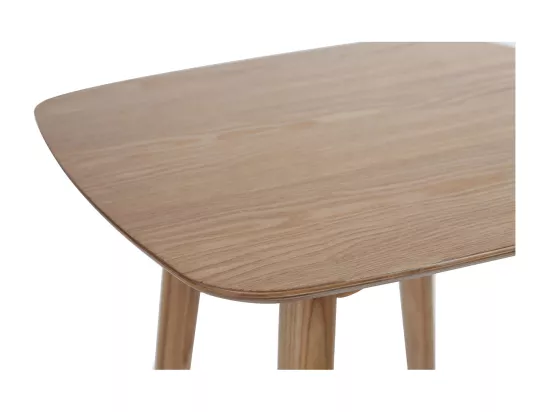 Table haute carrée frêne scandinave L60 cm BALTIK