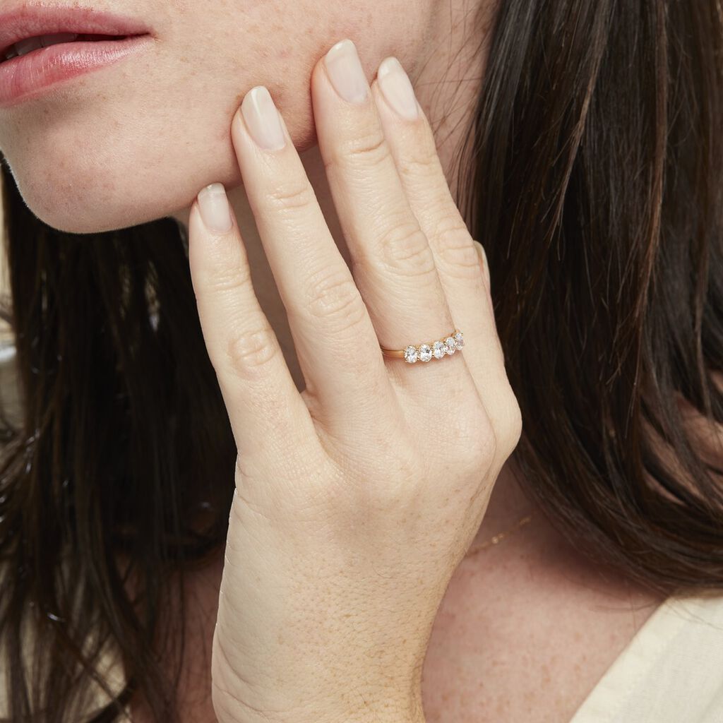 Bague Or Jaune Maegan Oxydes De Zirconium