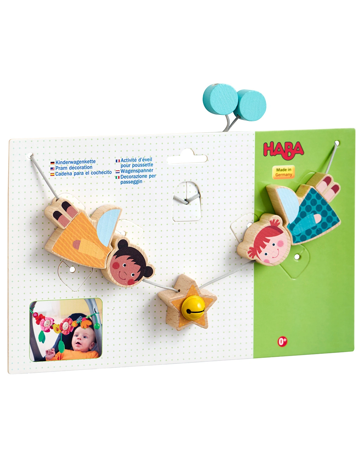 Kinderwagenkette SCHUTZENGEL in bunt