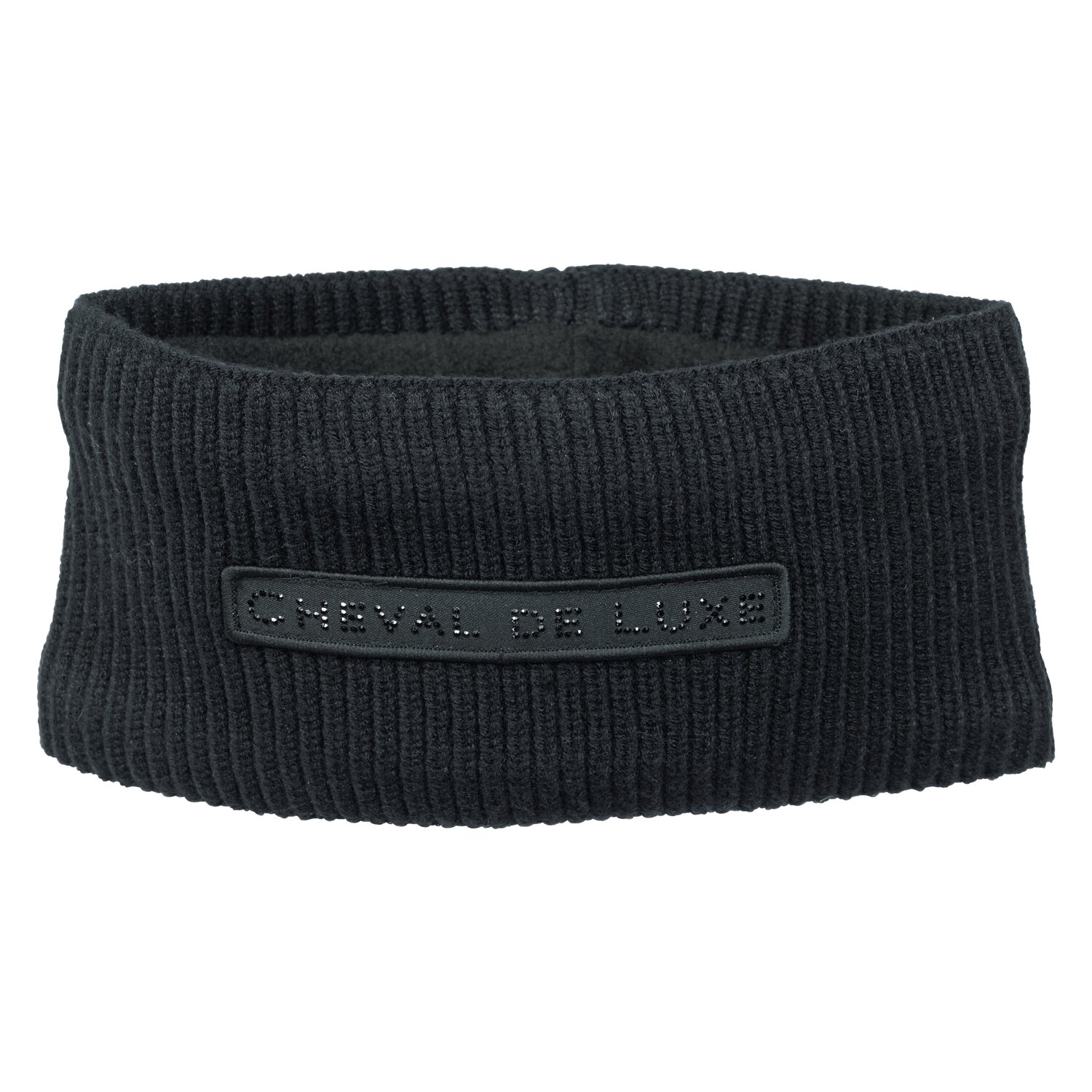 Cheval de Luxe Stirnband mit Glitzerpatch Schriftzug  - black - Einheitsgröße