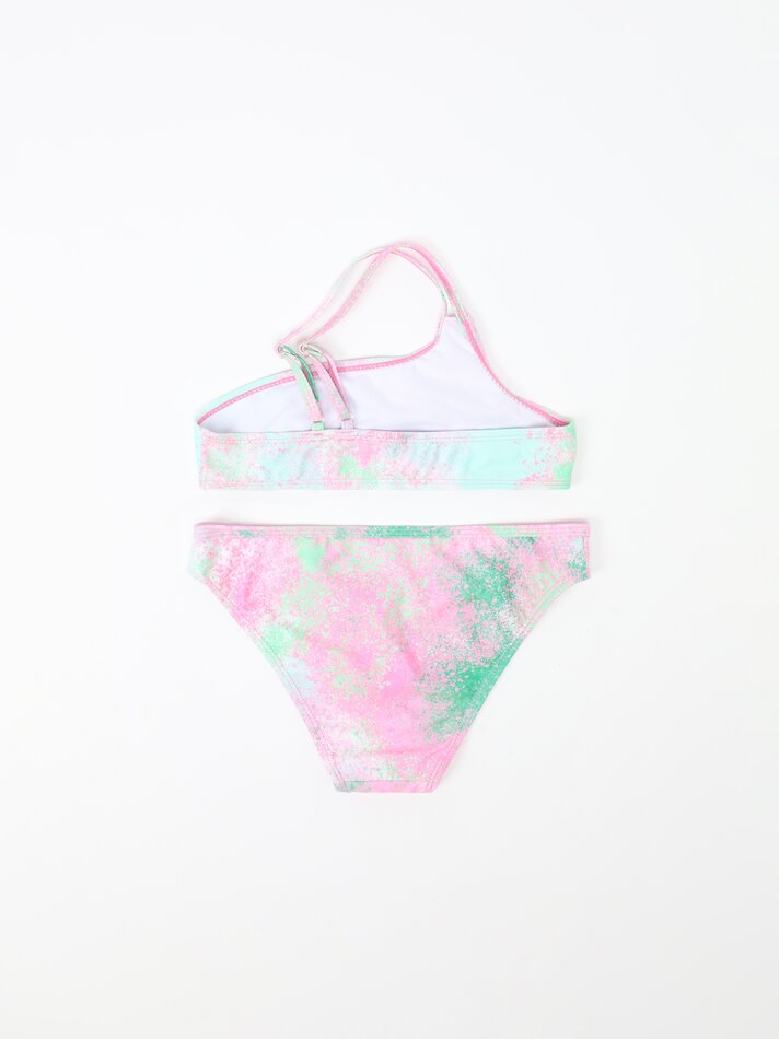 Conjunto de biquíni tie-dye de duas peças - Rosa