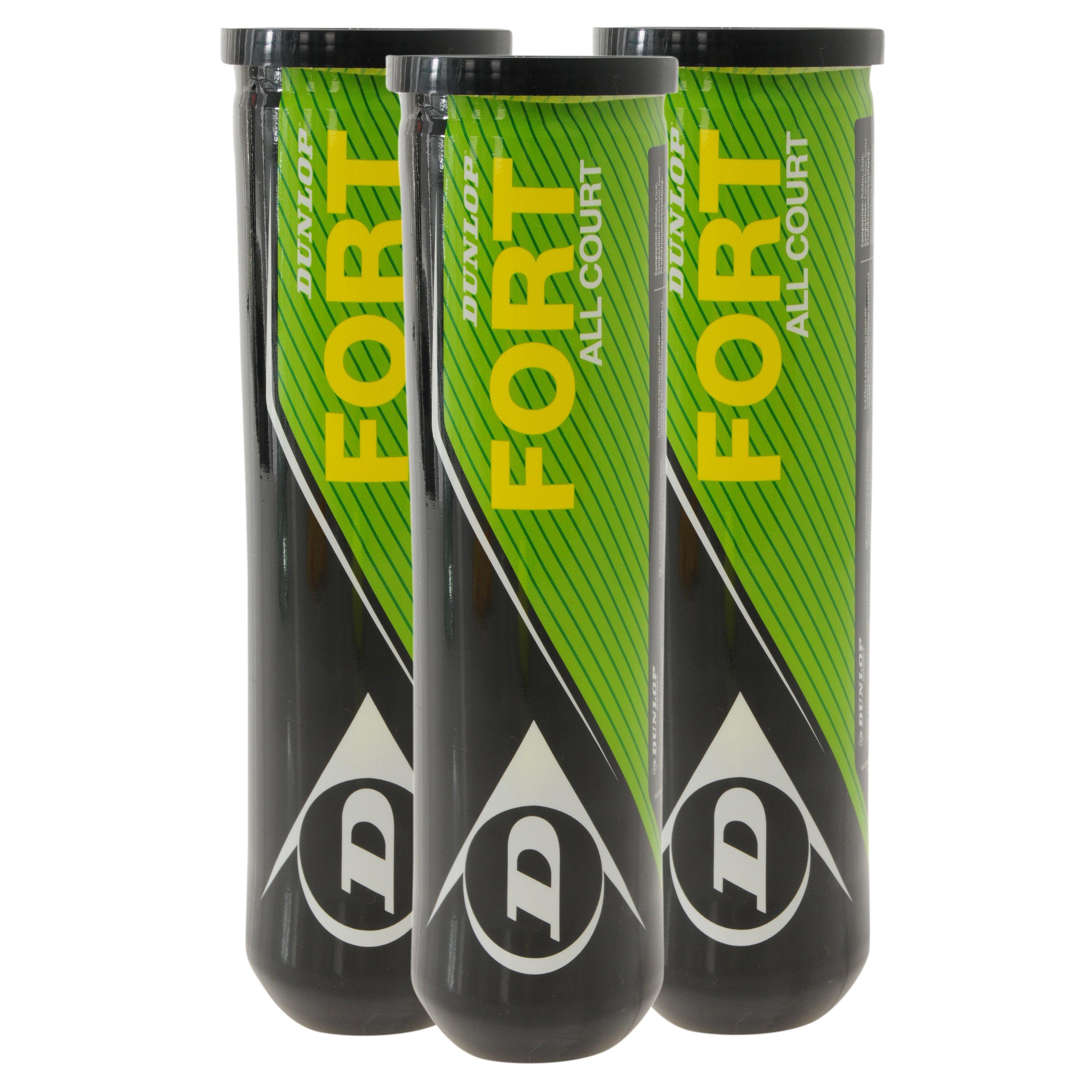Dunlop Fort Triple Pack of Tennis Balls (3x 4 Ball)