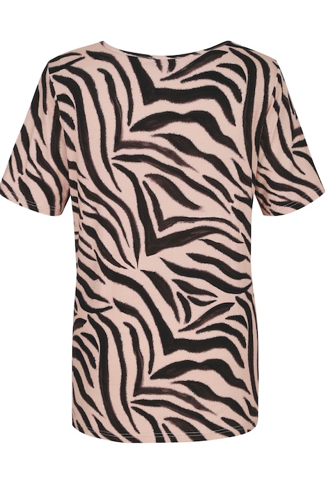 T-Shirt, Animalmuster, Golddruck