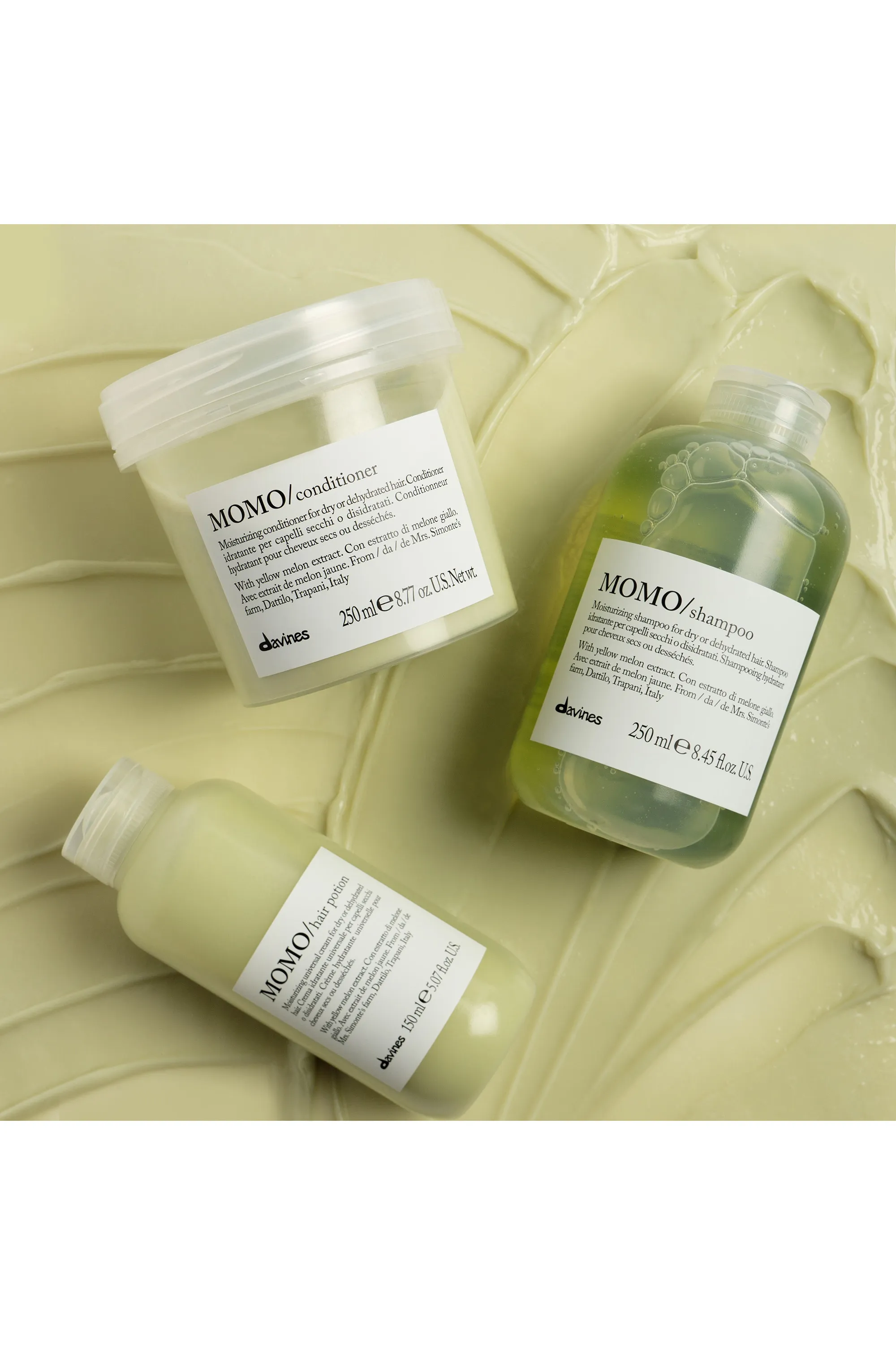 Davines Après-shampoing hydratant pour cheveux secs Momo-250 ml