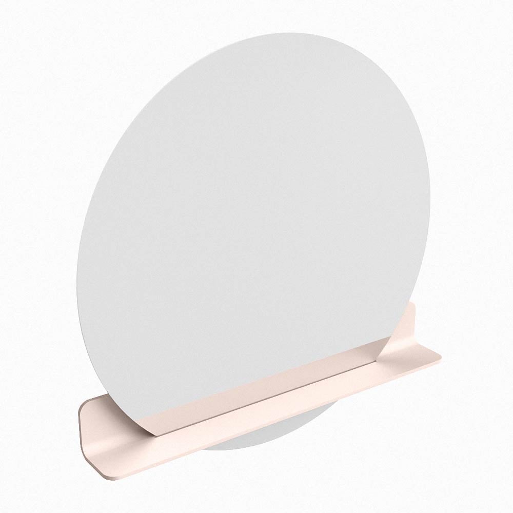 Mondiaz Spot spiegel rond Ø90cm met planchet rosee