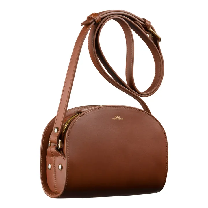 A.P.C. Sac Demi Lune Mini Cuir Lisse | Noisette
