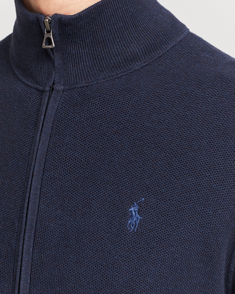 Polo Ralph Lauren Textured Full-Zip Navy Heather
