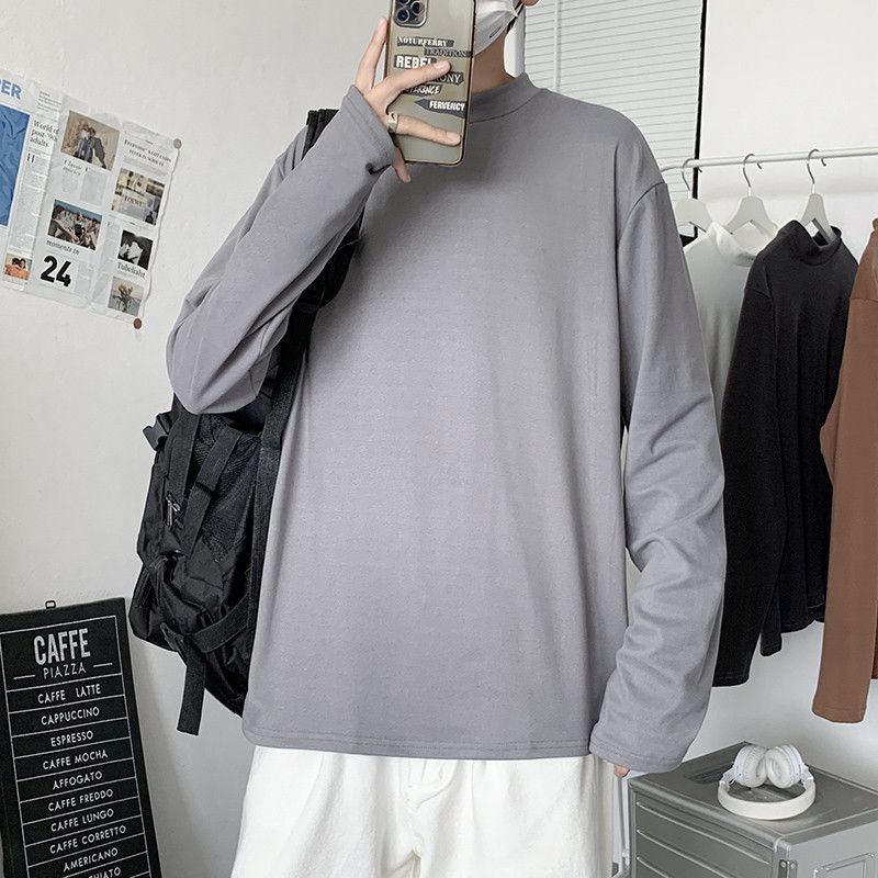 Hushgrain - T-shirt met lange mouwen en mock-neck