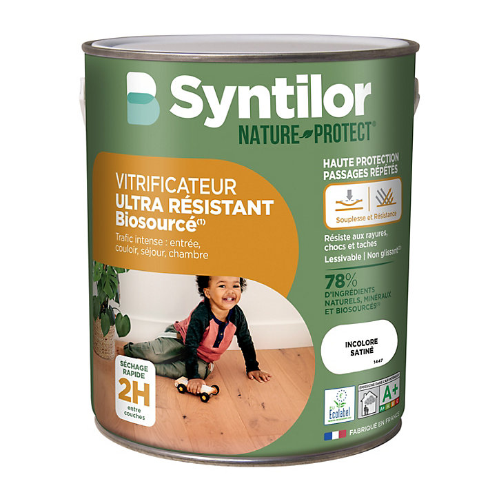 Vitrificateur Syntilor ultra résistant biosourcé Nature Protect incolore satiné 2,5L