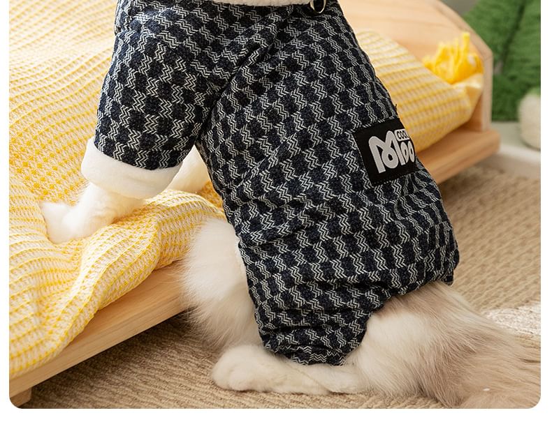 Cissilli - Flanellen overall met capuchon en letters voor huisdieren