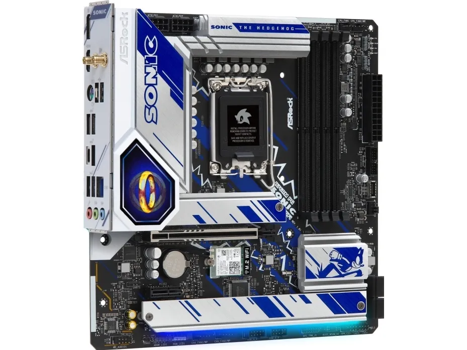 ASRock B760M PG Sonic WiFi - Bundkort - micro ATX - LGA1700 sokkel - B760 Chipset - USB-C 3.2 Gen2, USB 3.2 Gen 2, USB 3.2 Gen 1 - 2.5 Gigabit LAN, Wi-Fi 6E, Bluetooth - onboard grafik (CPU påkrævet) - HD Audio (8-kanaler)