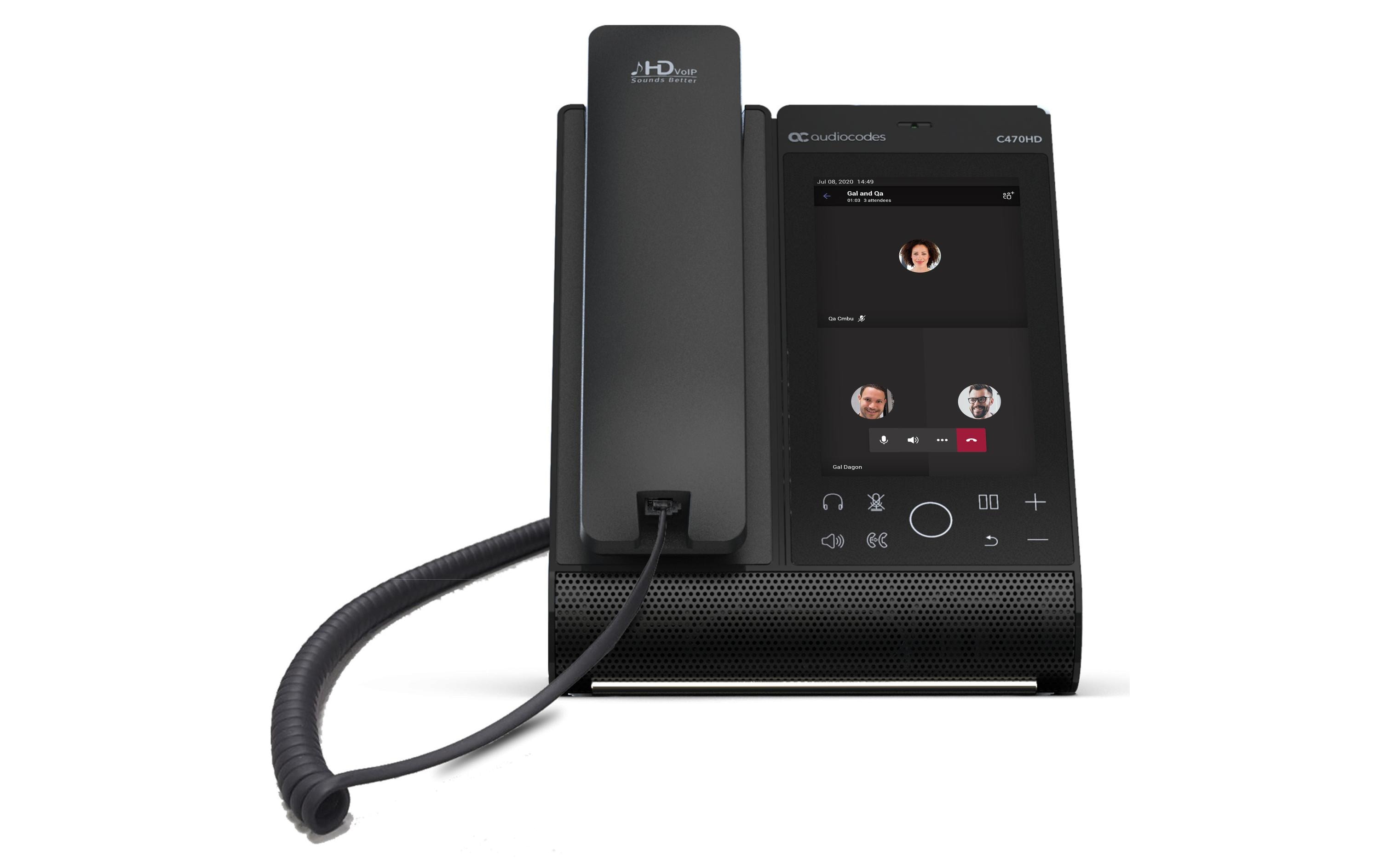 Tischtelefon C470HD Microsoft Teams Schwarz<br>Teams Tischtelefon von AudioCodes