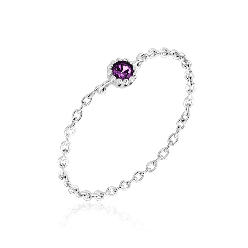 Bague Rio Argent Blanc Oxyde De Zirconium