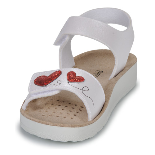 Geox - J SANDAL COSTAREI GI - Blanc / Rouge