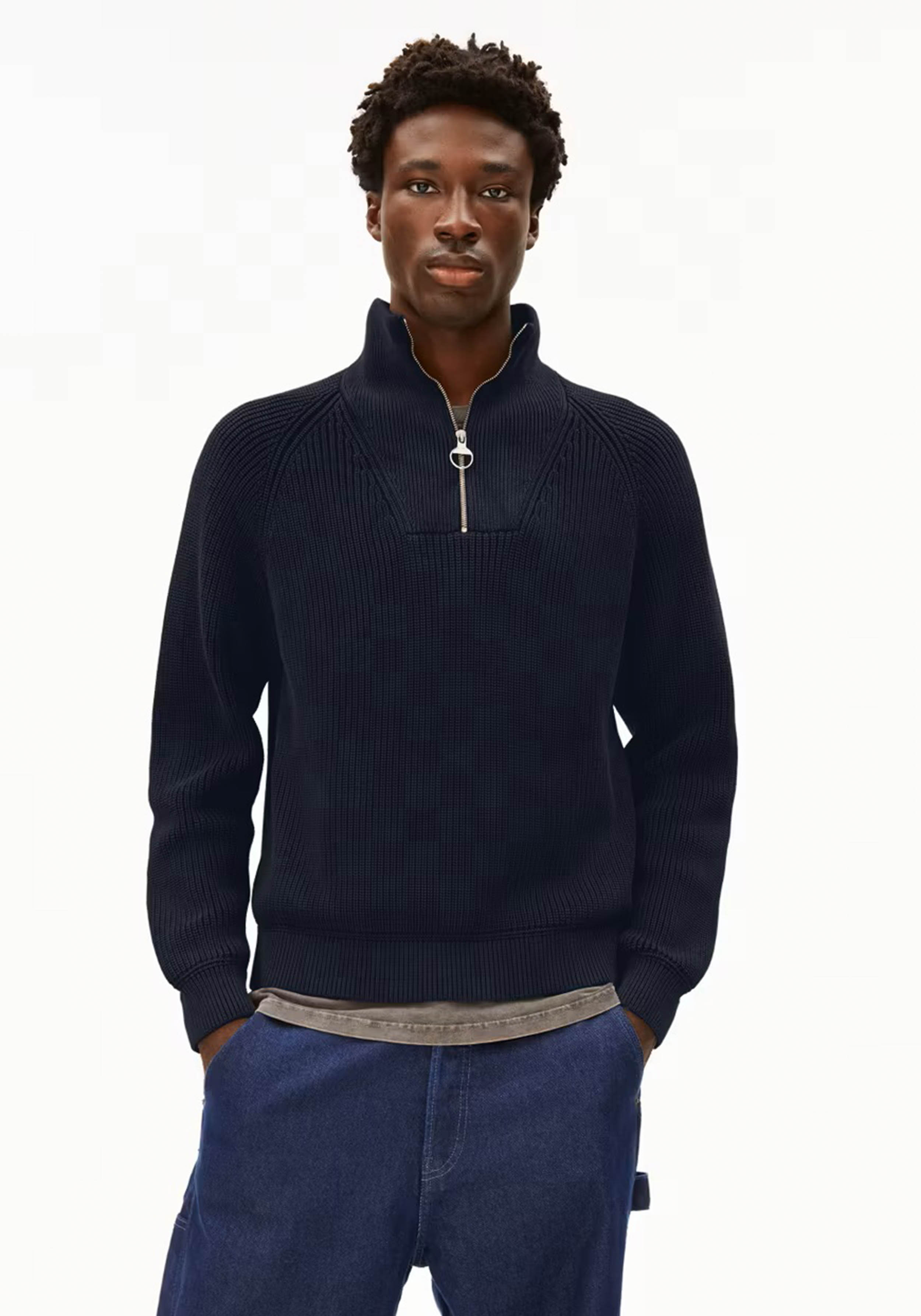 Armedangels Strickpullover Kaalves Gmt Dye Night Sky