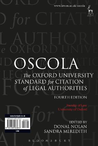 OSCOLA: The Oxford University Standard for Citation of Legal Authorities (Paperback)
