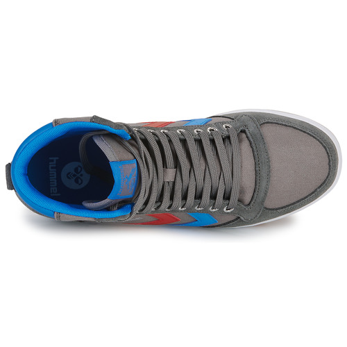 hummel - SLIMMER STADIL HIGH - Gris / Bleu / Rouge