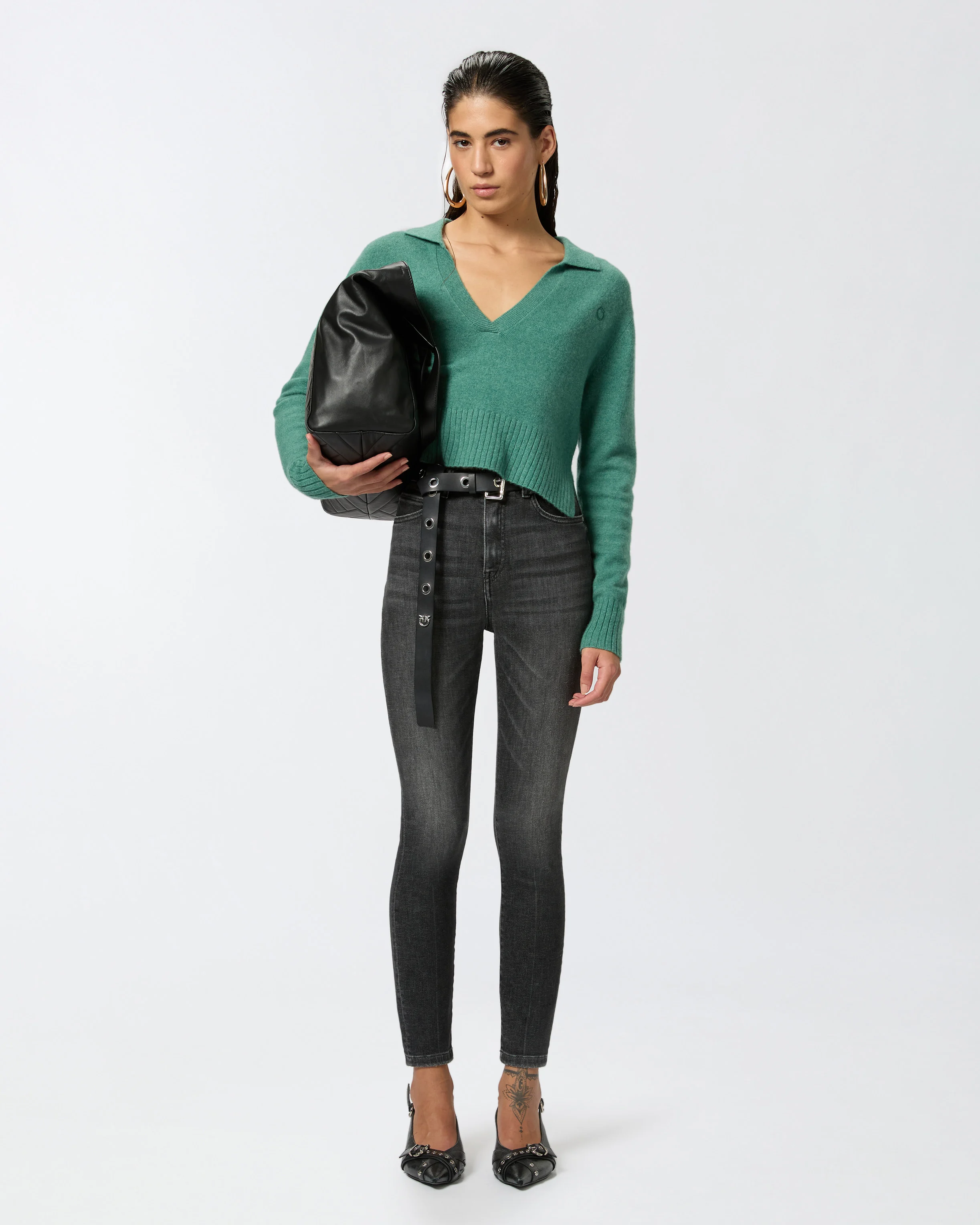 Jean skinny vintage | Gris