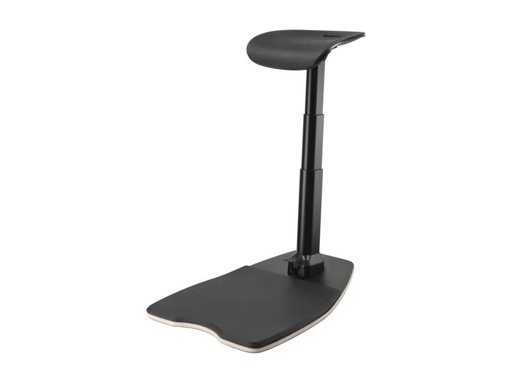 DELTACO Office Premium - Læretaburet - ergonomisk - kurvet kant - polyurethanskum - sort
