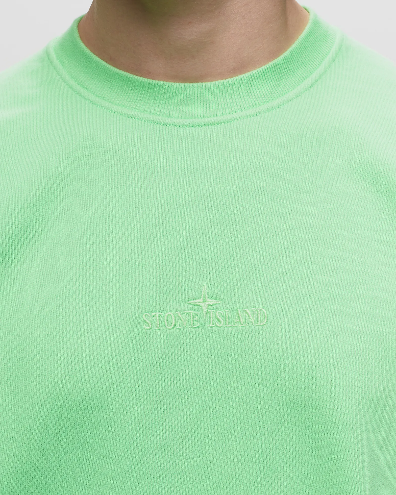Stone Island SWEAT-SHIRT BRUSHED COTTON FLEECE, GARMENT DYED