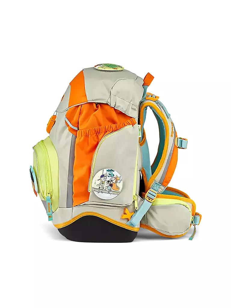 ERGOBAG Schultaschen Set 5tlg Pack Stadt Bärwohner hellgrau