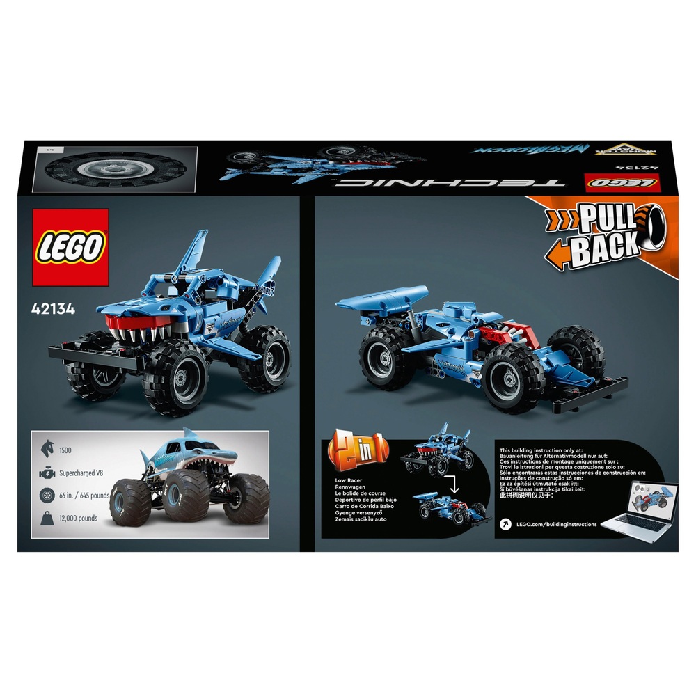 LEGO Technic 42134 Monster Jam Megalodon Rückzieh-Truck Spielzeug