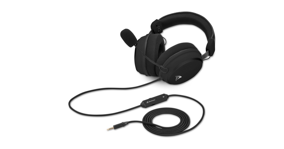 SharkoonSKILLER SGH25 over-ear gaming headset  (Zwart, Pc, PlayStation 5, Xbox Series X|S)