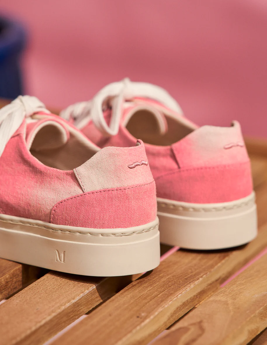 Baskets basses Alexandra - Toile tie and dye rose