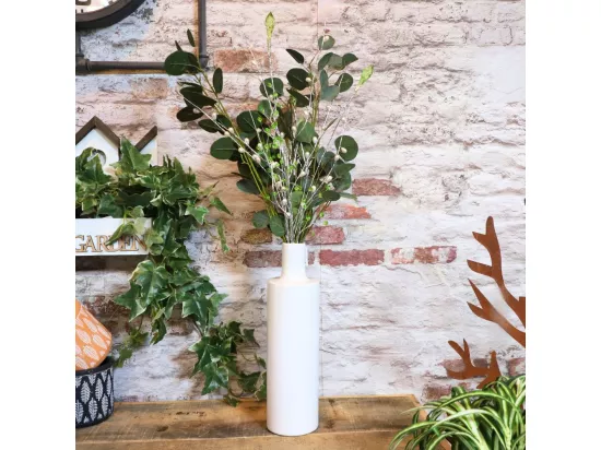 Branche de Fleurs «Cristal» en verre vert 90 cm