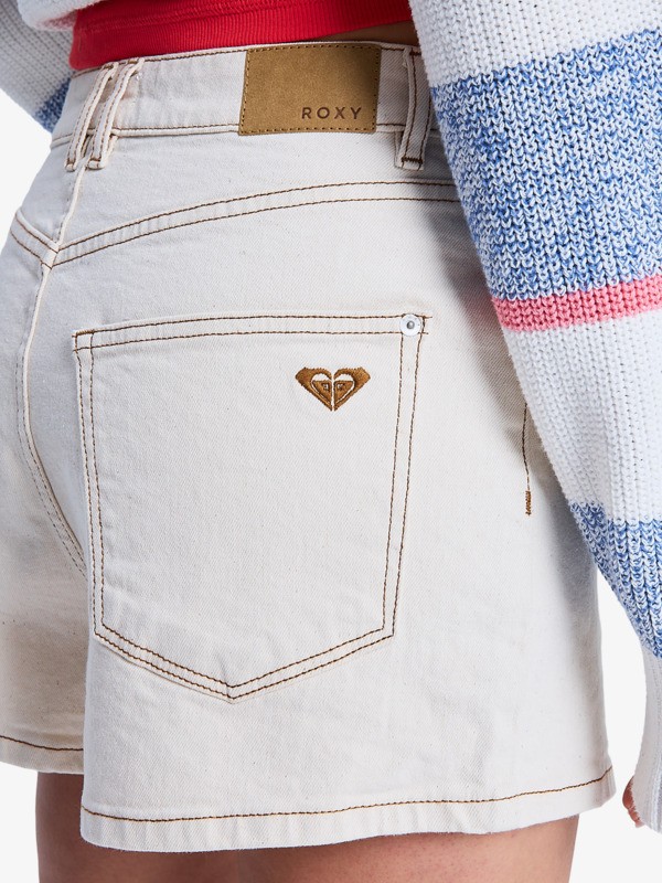 Offshore Mid Sandbar Short en denim Beige Femme