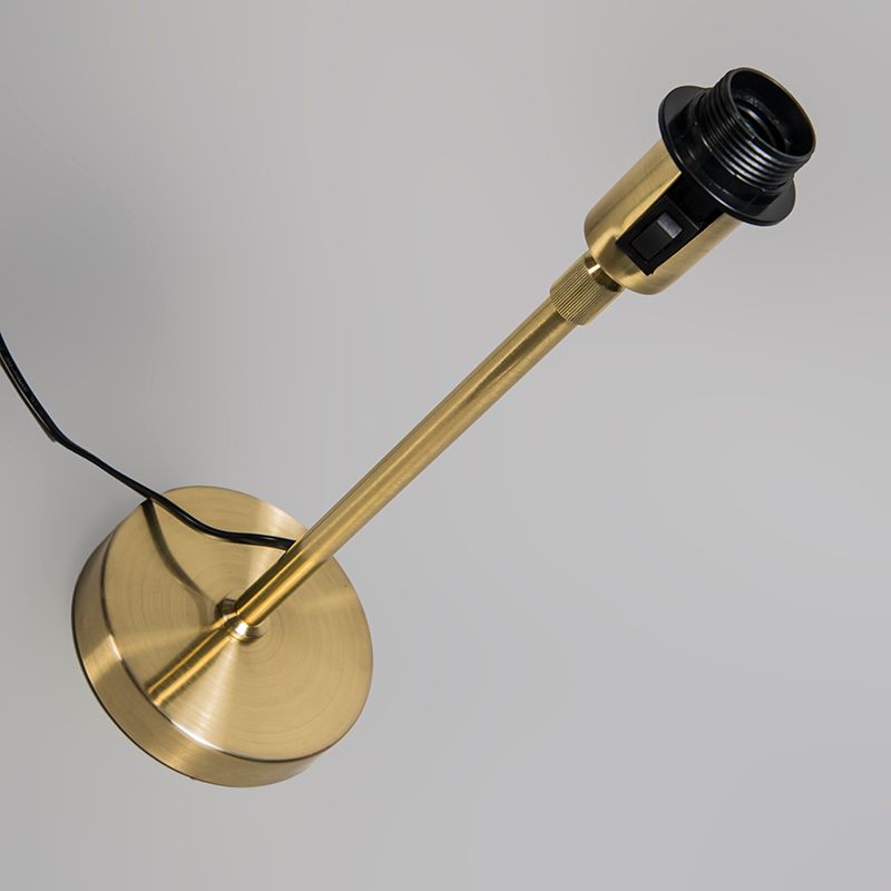 Tafellamp goud/messing met kap zwart 25 cm verstelbaar - Parte