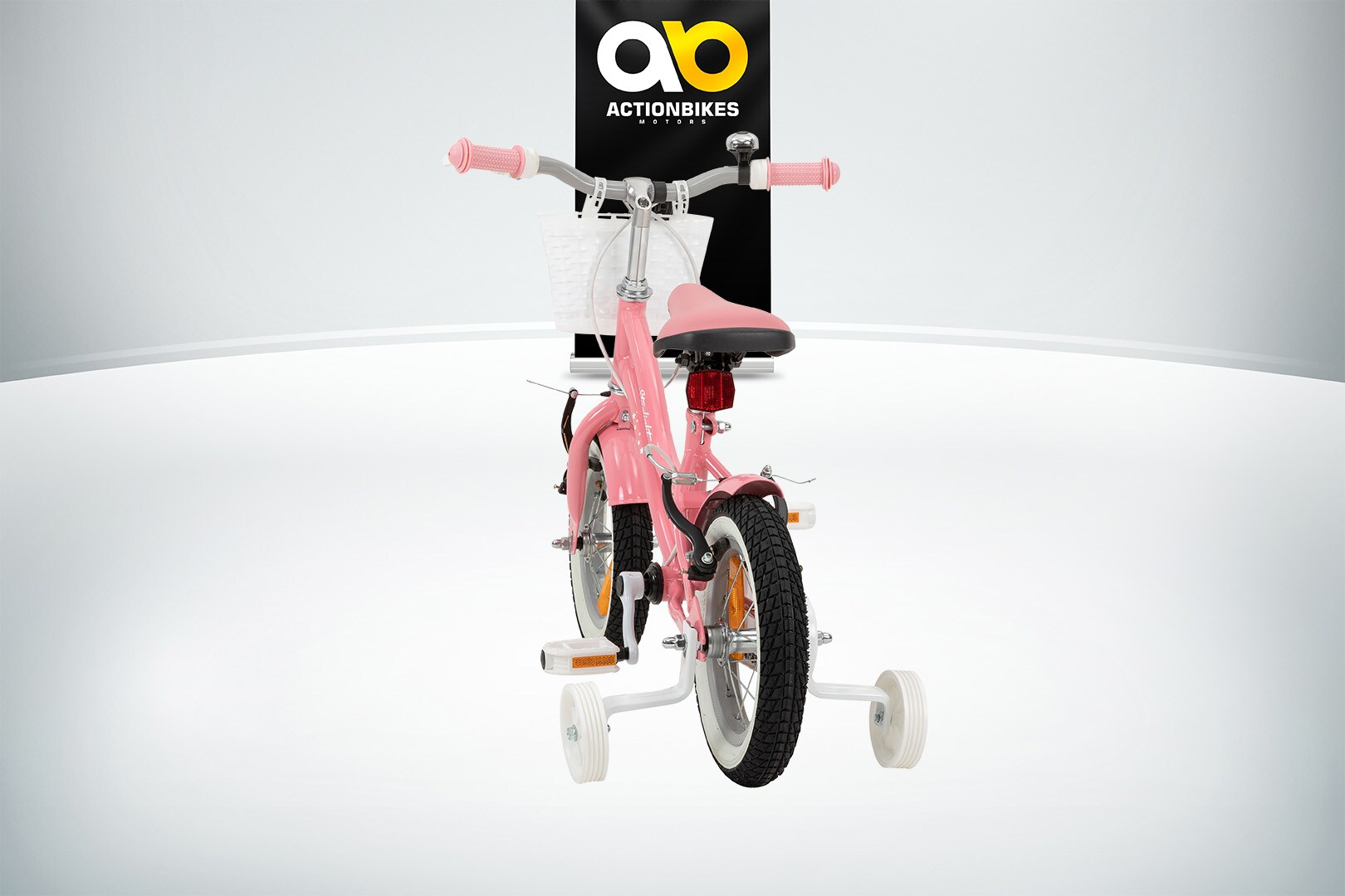 Actionbikes Kinderfahrrad Starlight 12 Zoll, Rosa, Stützräder, Fahrradkorb, Klingel, Kettenschutz (Classic)