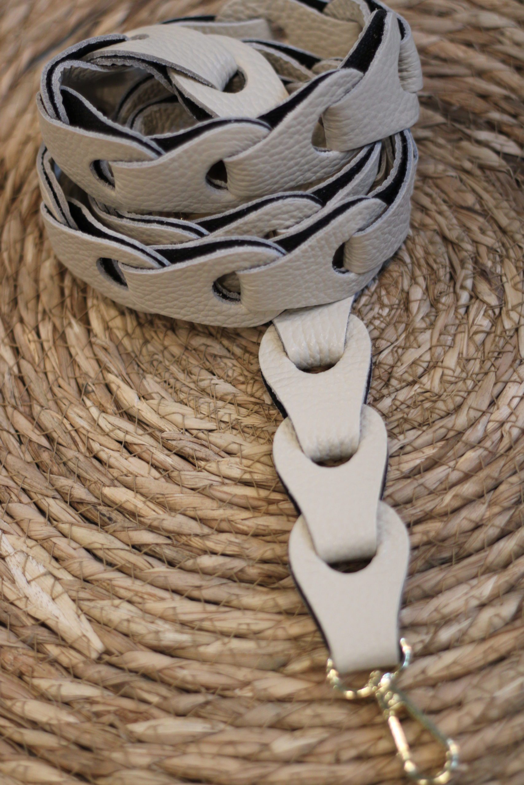 Bag Strap - Breed Ecru - Goud