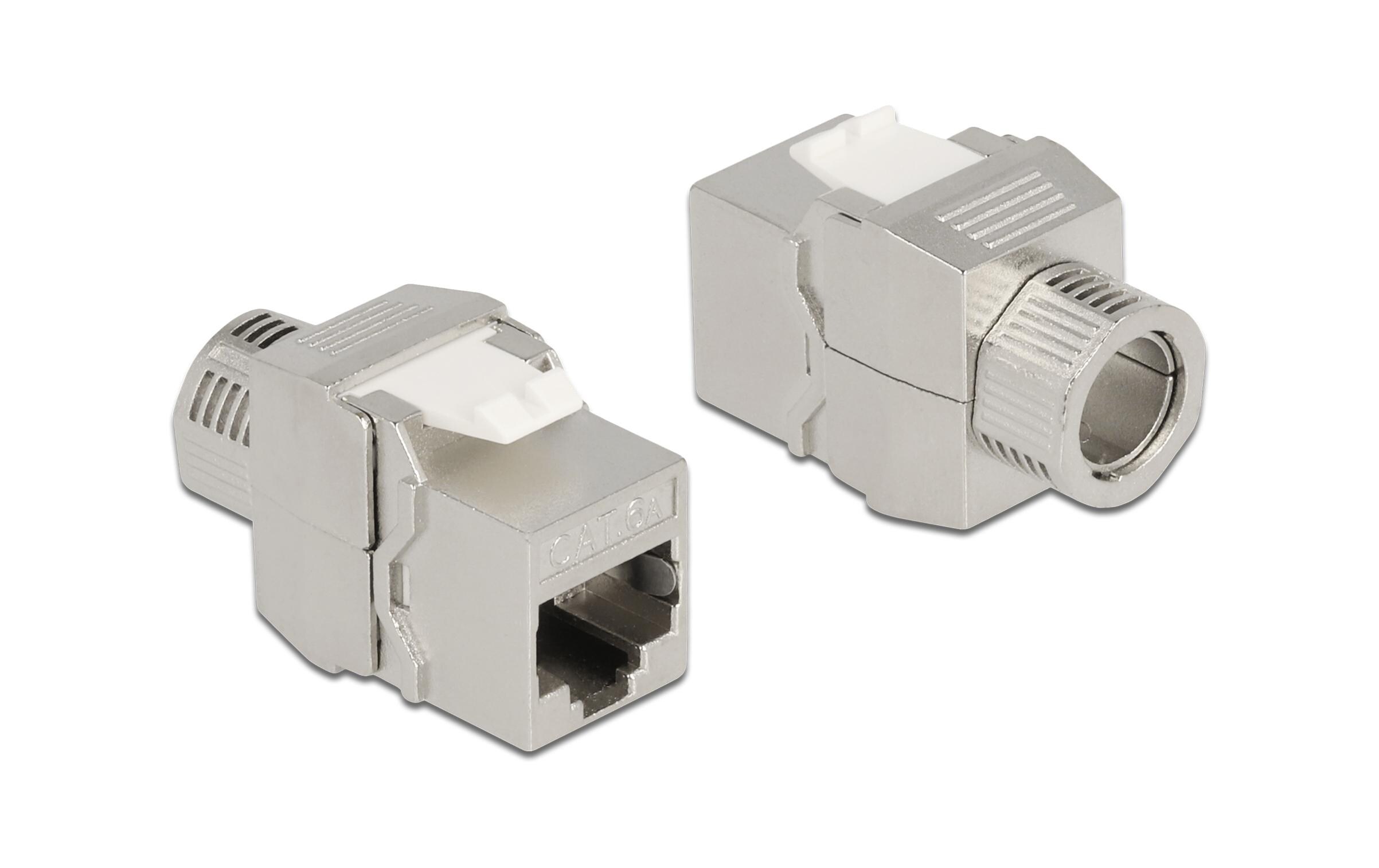 Keystone-Modul RJ45 LSA, Cat.6A werkzeugfrei, geschirmtDelock Keystone Modul RJ45 Buchse zu LSA Cat.6A werkzeugfrei geschirmt