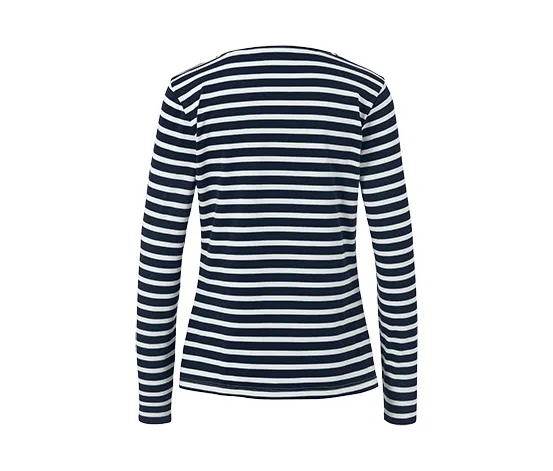 Gestreiftes Langarmshirt, blau